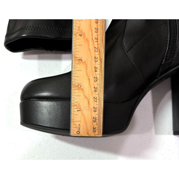 Madden Girl Black Platform Ankle Booties Size 9M Gothic Chunky Y2K 90s Grunge - Picture 6 of 11